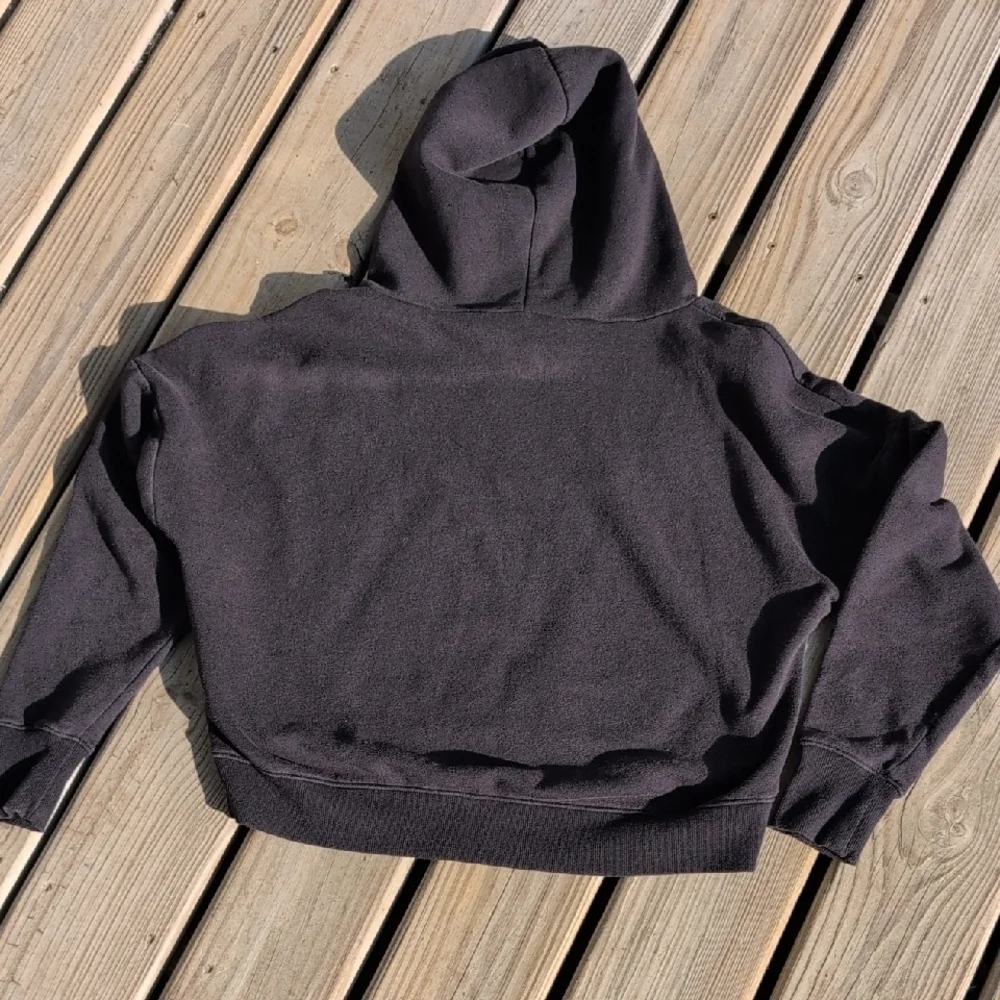 Justice Black and White Cropped Hoodie